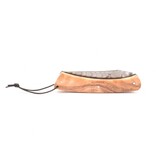 Camembert 11cm olijfhout - platines guillochées - damast