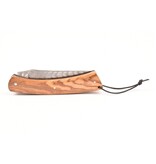 Camembert 11cm olijfhout - platines guillochées - damast