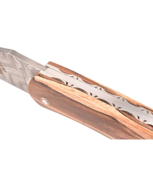 Camembert 11cm bois d'Aubrac - platines guillochées - damast