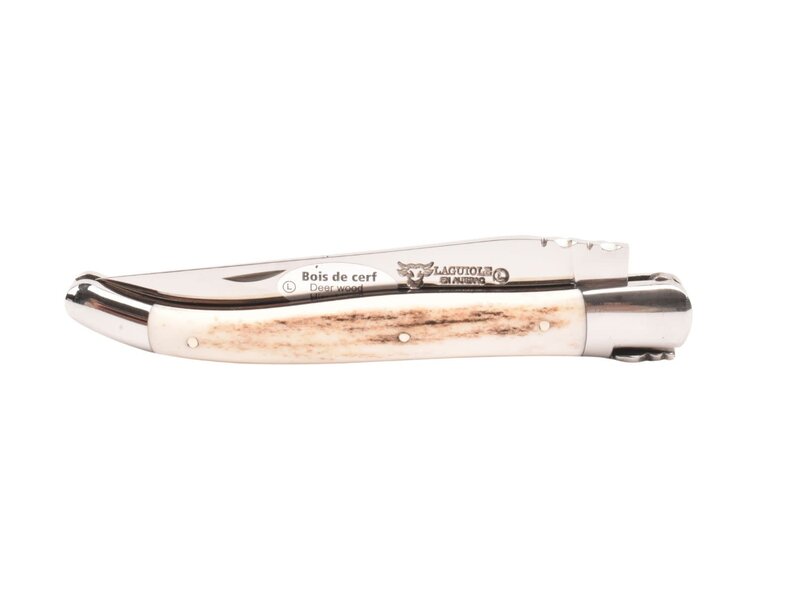 Laguiole en Aubrac 12cm bois de cerf - glanzend