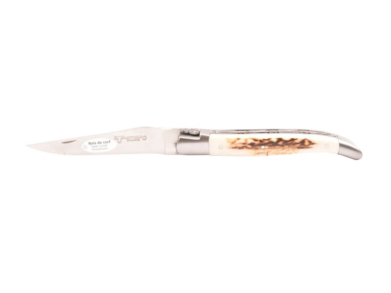 Laguiole en Aubrac 12cm bois de cerf - double platines - mat