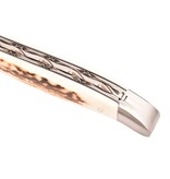 Laguiole en Aubrac 12cm bois de cerf - double platines - mat