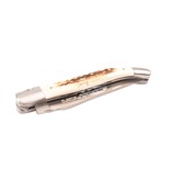 Laguiole en Aubrac 12cm bois de cerf - double platines - mat