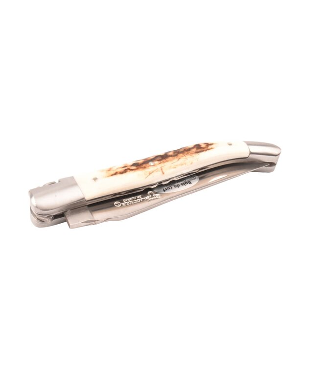 Laguiole en Aubrac 12cm hertengewei - double platines - mat