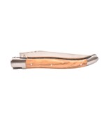 Laguiole en Aubrac 12cm olijfhout - spirale - double platines - mat