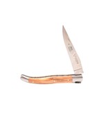 Laguiole en Aubrac 12cm olijfhout - spirale - double platines - mat