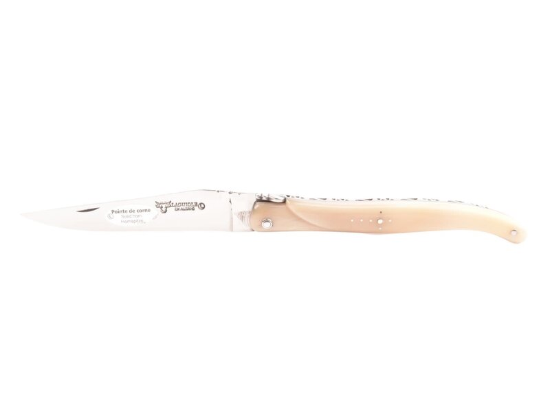 Laguiole en Aubrac 12cm punthoorn - plein manche - mat