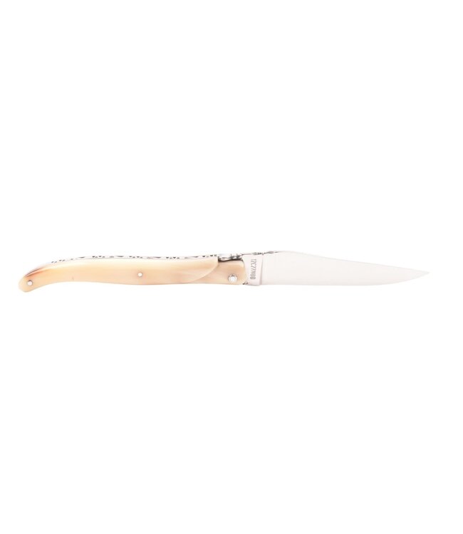 Laguiole en Aubrac 12cm pointe de corne - plein manche - glanzend