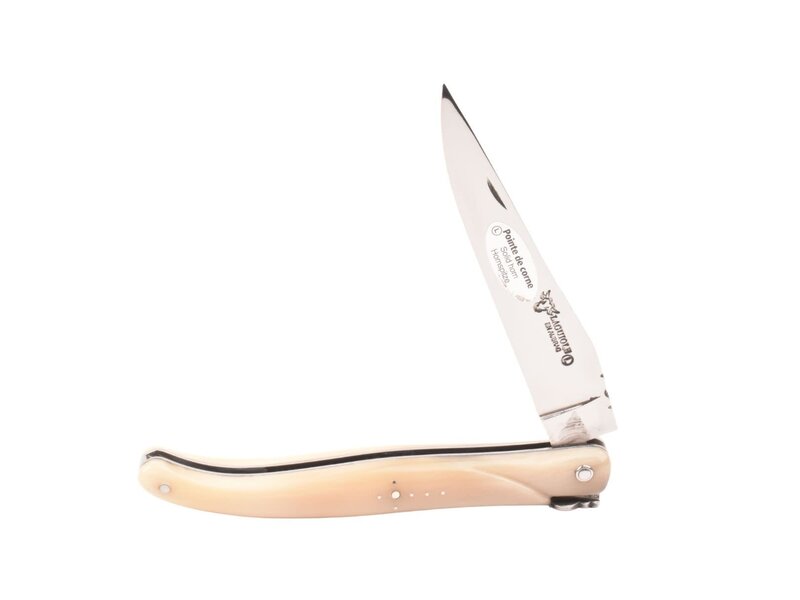 Laguiole en Aubrac 12cm punthoorn - plein manche - mat