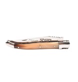 Laguiole en Aubrac 12cm punthoorn - spirale - double platines - glanzend