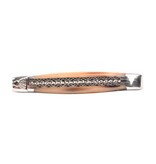 Laguiole en Aubrac 12cm punthoorn - spirale - double platines - glanzend