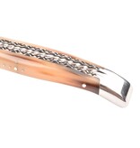Laguiole en Aubrac 12cm punthoorn - spirale - double platines - glanzend