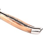 Laguiole en Aubrac 12cm punthoorn - spirale - double platines - glanzend