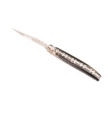 Laguiole en Aubrac 12cm ramshoorn - double platines - plein manche - mat