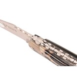 Laguiole en Aubrac 12cm ramshoorn - double platines - plein manche - mat