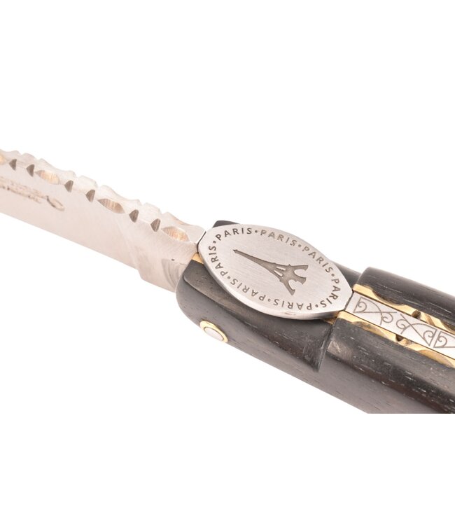 Laguiole en Aubrac "Origine Tour Eiffel" - 12cm ebbenhout - plein manche