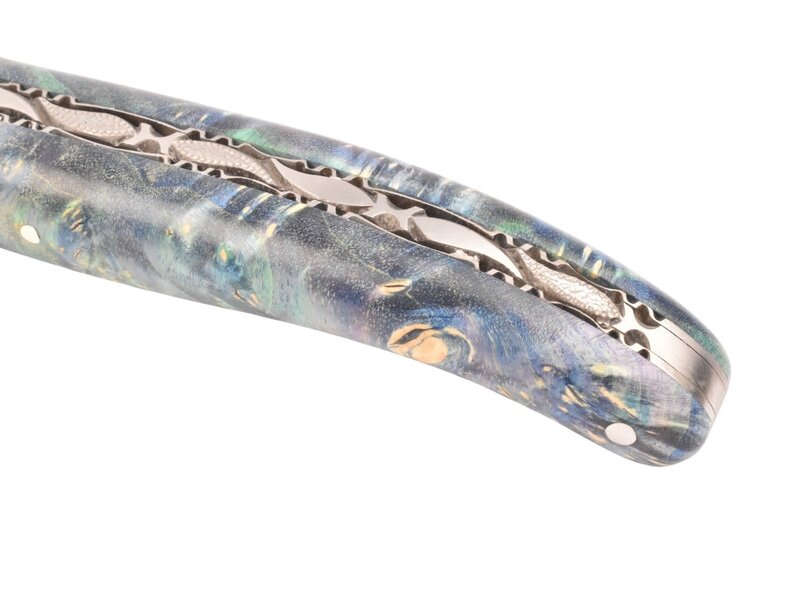 Laguiole en Aubrac 12cm De Aarde - vuurvlierbes wortel blauw - plein manche