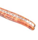 Laguiole en Aubrac 12cm Big Bang - vuurvlierbes wortel oranje - plein manche