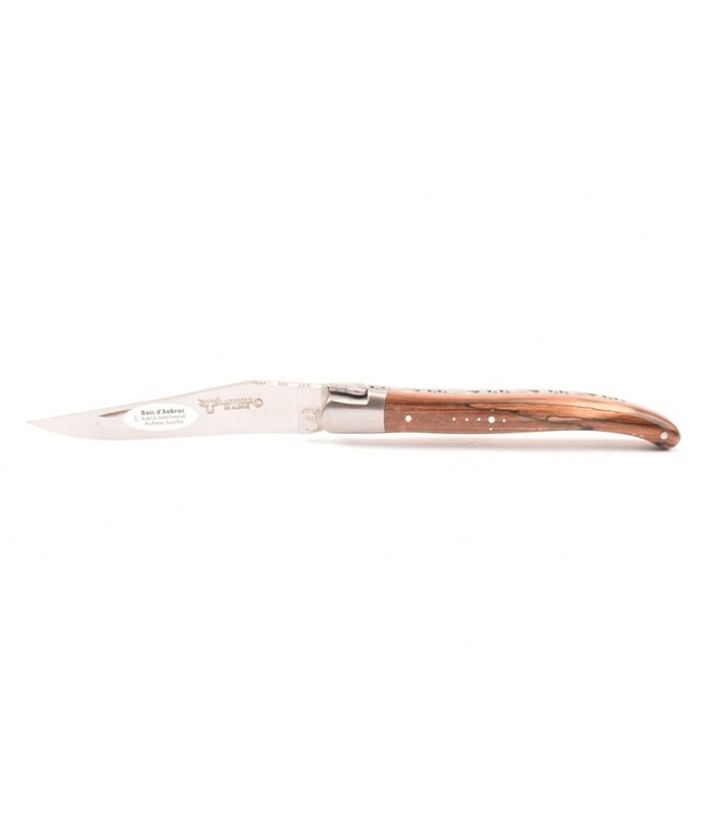 Laguiole en Aubrac 12cm hout uit Aubrac - met enkel eindstuk - mat