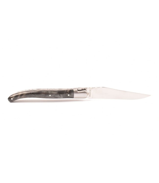 Laguiole en Aubrac 12cm populierenwortelknol - met enkel eindstuk - mat