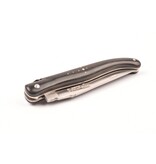 Laguiole en Aubrac 12cm ebbenhout - gegraveerde rug en bij - plein manche