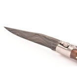 Laguiole en Aubrac Belle Pièce 2025 - 12cm loupe de noyer - damast feuilleté