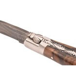 Laguiole en Aubrac Belle Pièce 2025 - 12cm loupe de noyer - damast feuilleté