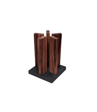 Kai messenblok Stonehenge in walnoot/graniet voor 10 messen