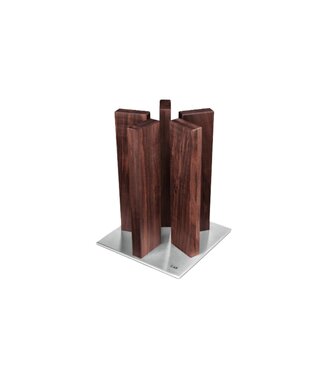 Kai messenblok Stonehenge in walnoot/rvs voor 10 messen