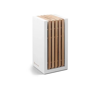 Wusthof Classic White messenblok in wit/essenhout voor 5 messen
