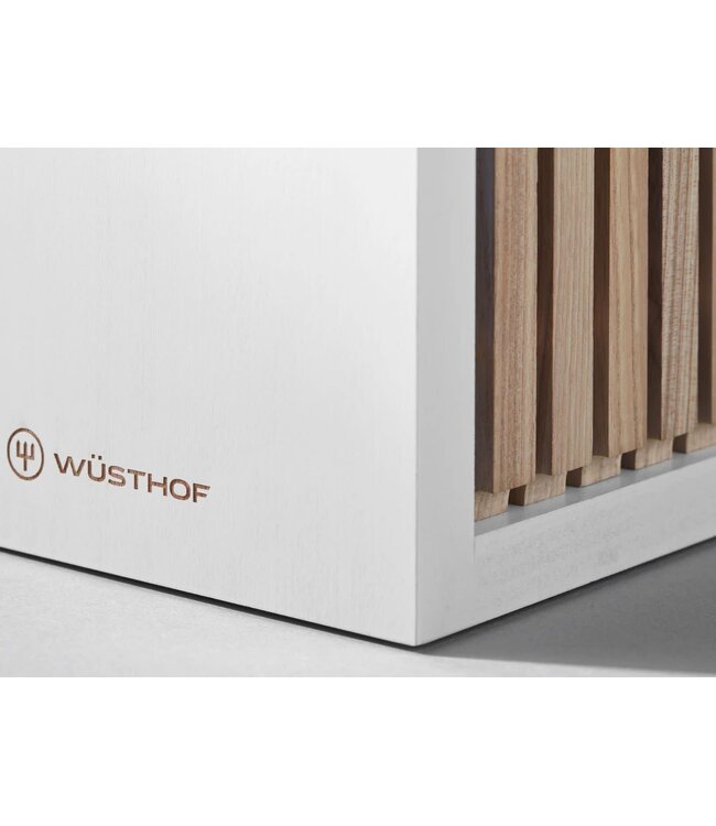 Wusthof Classic White messenblok in wit/essenhout