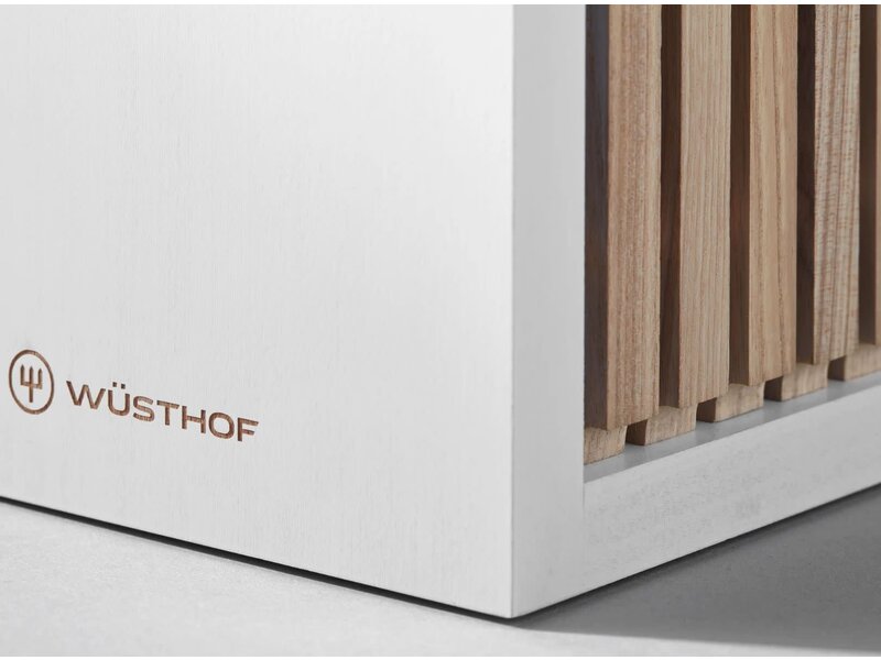Wusthof Classic White messenblok in wit/essenhout