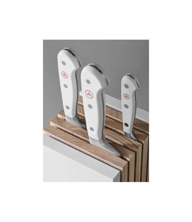 Wusthof Classic White messenblok in wit/essenhout