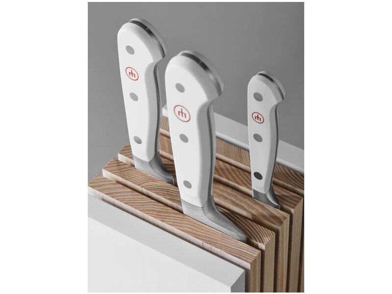 Wusthof Classic White messenblok in wit/essenhout