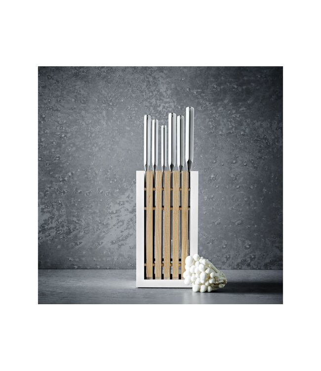 Wusthof Classic White messenblok in wit/essenhout