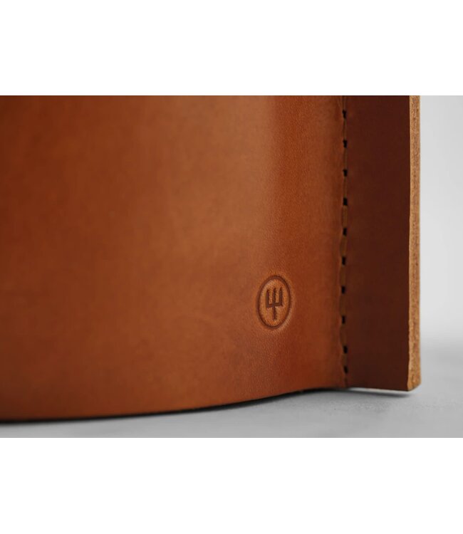 Wusthof Amici messenblok in beuk en leer voor 6 messen