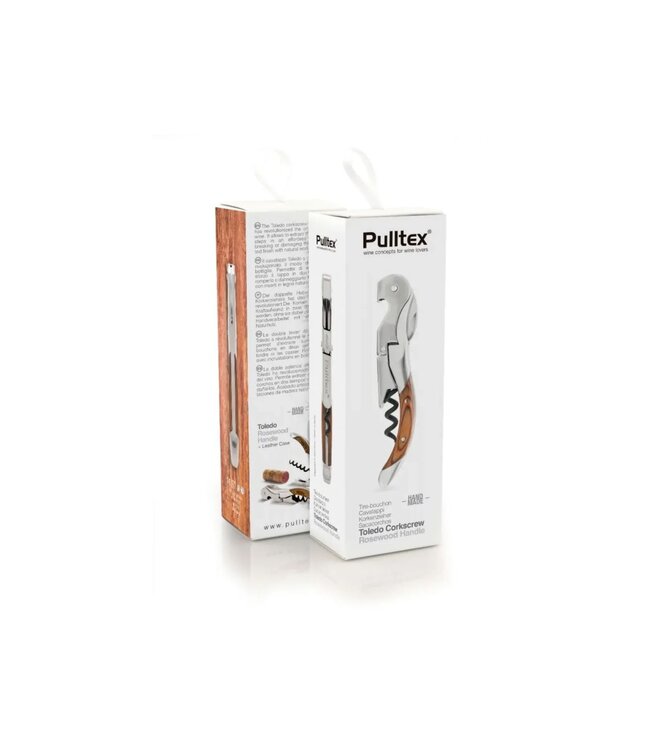 Pulltex Pulltap's Classic Toledo kurkentrekker - rosewood - lederen hoes