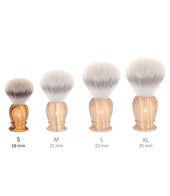 Muhle silvertip fibre scheerkwast - olijfhout - 19 mm - S
