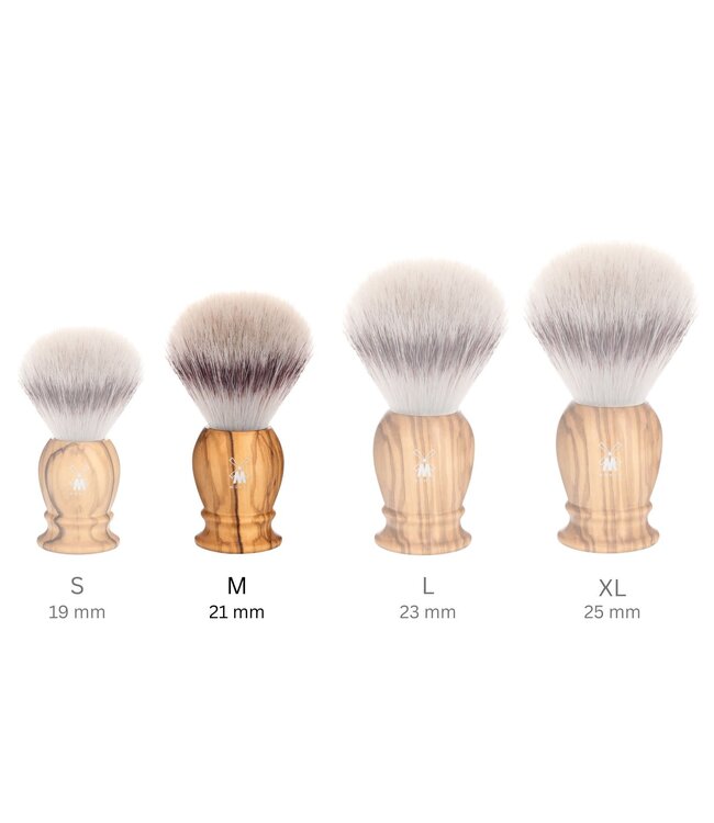 Muhle silvertip fibre scheerkwast - olijfhout - 21 mm - M