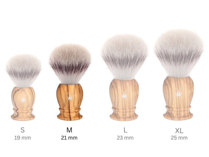 Muhle silvertip fibre scheerkwast - olijfhout - 21 mm - M