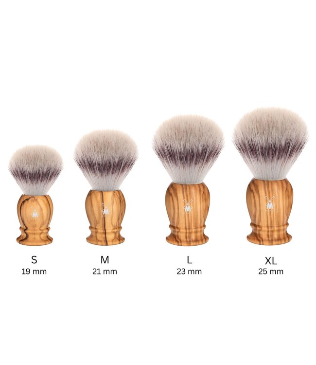 Muhle silvertip fibre scheerkwast - olijfhout - 21 mm - M