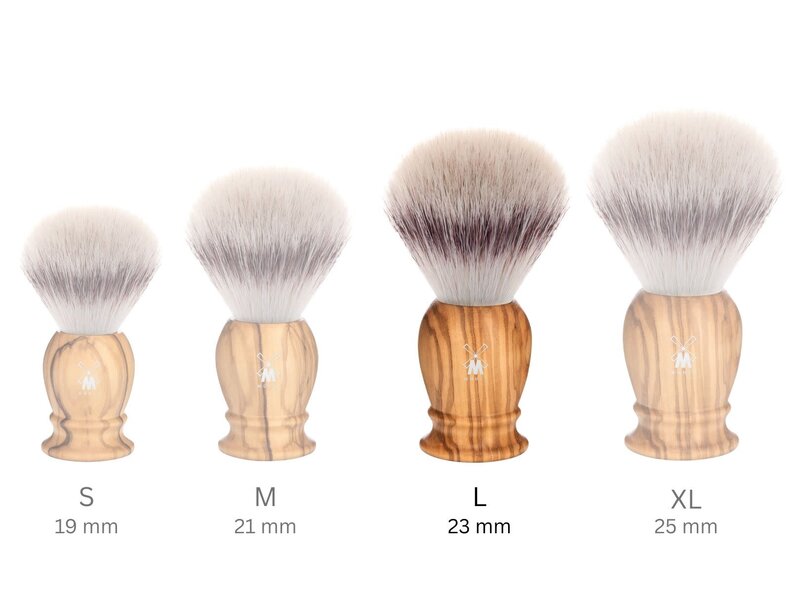 Muhle silvertip fibre scheerkwast - olijfhout - 23 mm - L
