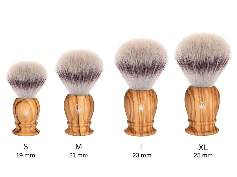 Muhle silvertip fibre scheerkwast - olijfhout - 23 mm - L