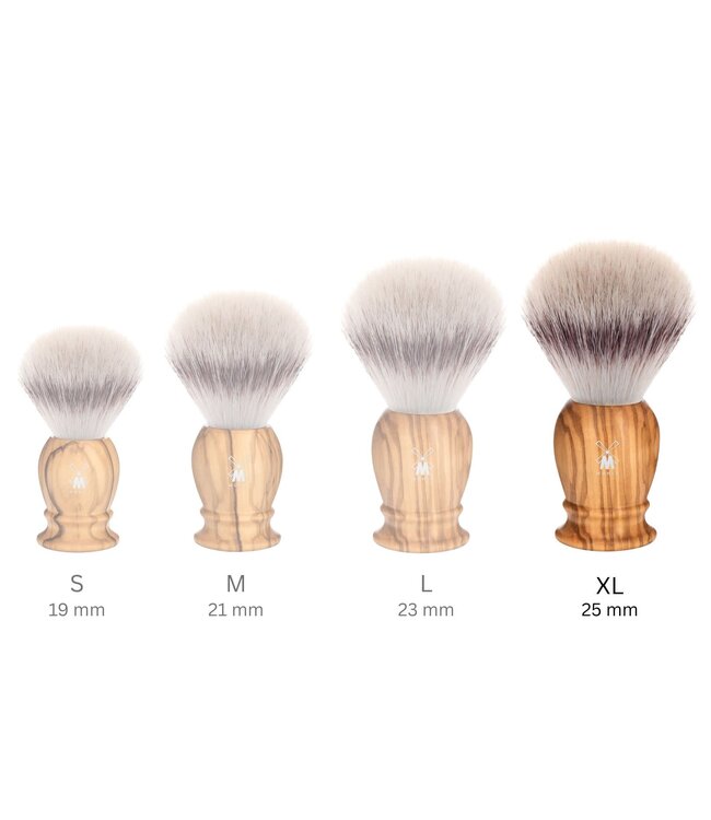 Muhle silvertip fibre scheerkwast - olijfhout - 25 mm - XL