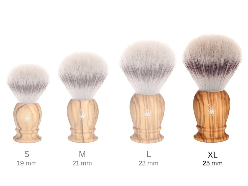 Muhle silvertip fibre scheerkwast - olijfhout - 25 mm - XL