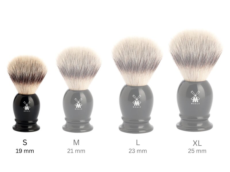 Muhle silvertip fibre scheerkwast - zwart - 19 mm - S