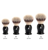 Muhle silvertip fibre scheerkwast - zwart - 19 mm - S
