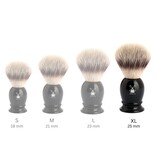 Muhle silvertip fibre scheerkwast - zwart - 25 mm - XL