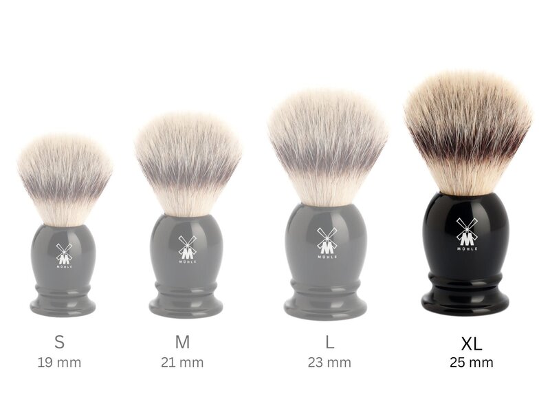 Muhle silvertip fibre scheerkwast - zwart - 25 mm - XL