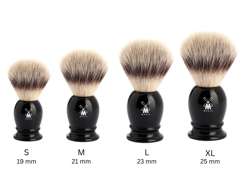 Muhle silvertip fibre scheerkwast - zwart - 25 mm - XL